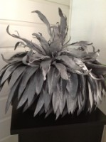combinatie rubber en kunstbloem
